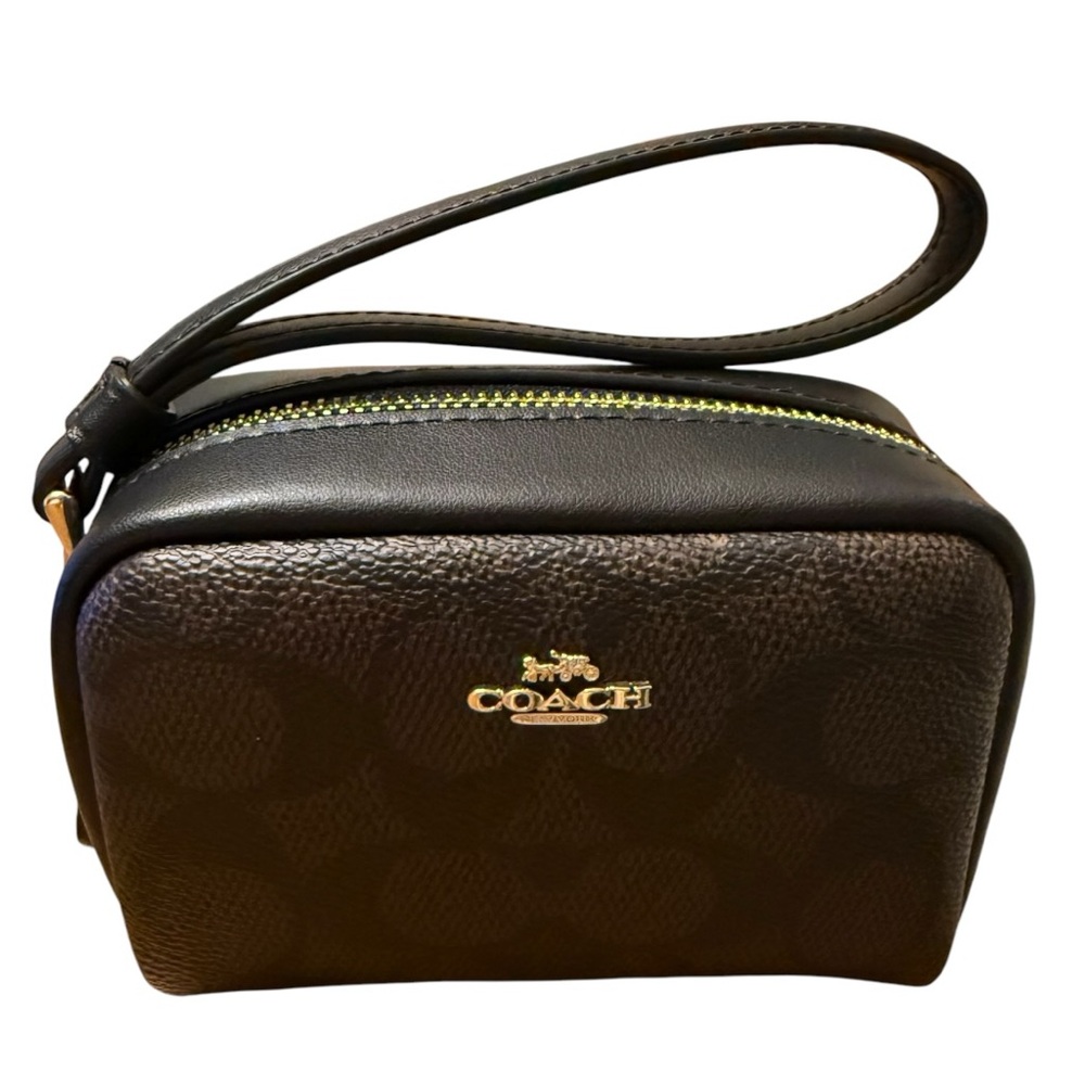 Coach Pouch Wristlet Signature - Picture 2 of 9